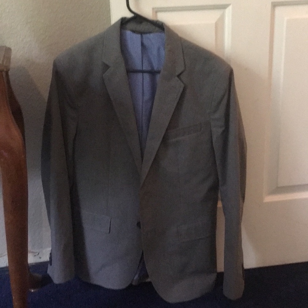 Gray suit jacket